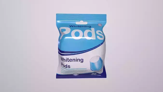 3D Stain removers and whiteners Whitening Pods - The packaging Low-poly 3D model