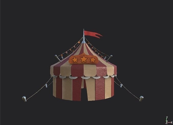 Circus tent 3D model