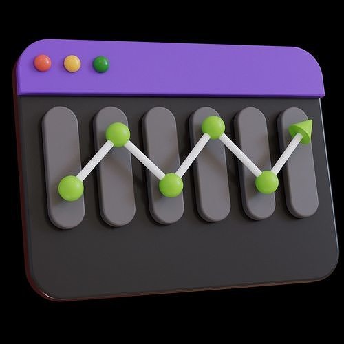 Animated Business Analytics 3D Models Icon No 12 3D model