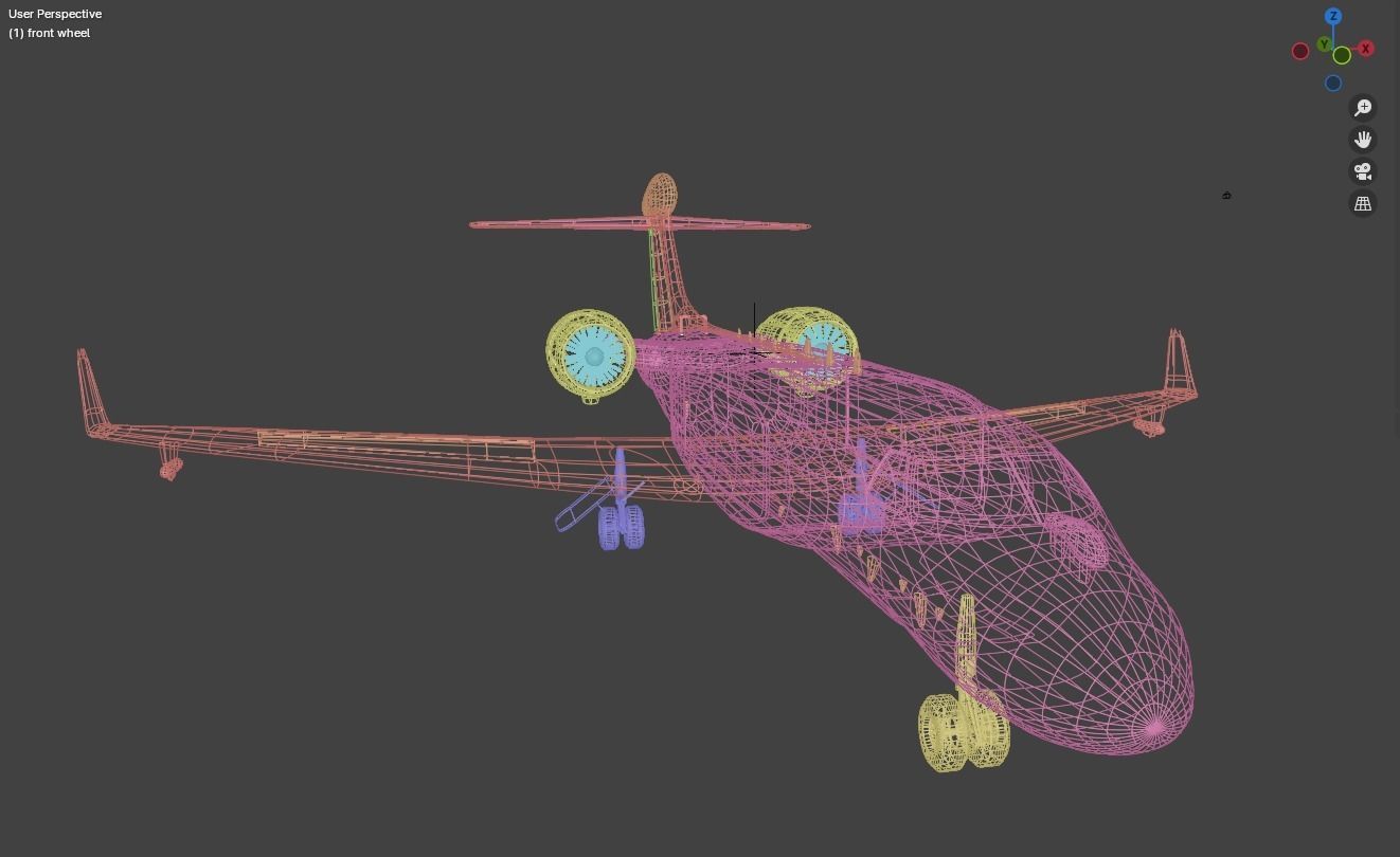 Gulfstream G550 CAEW a Special Missions Aircraft - SKY GUARDIAN Low-poly 3D model_15