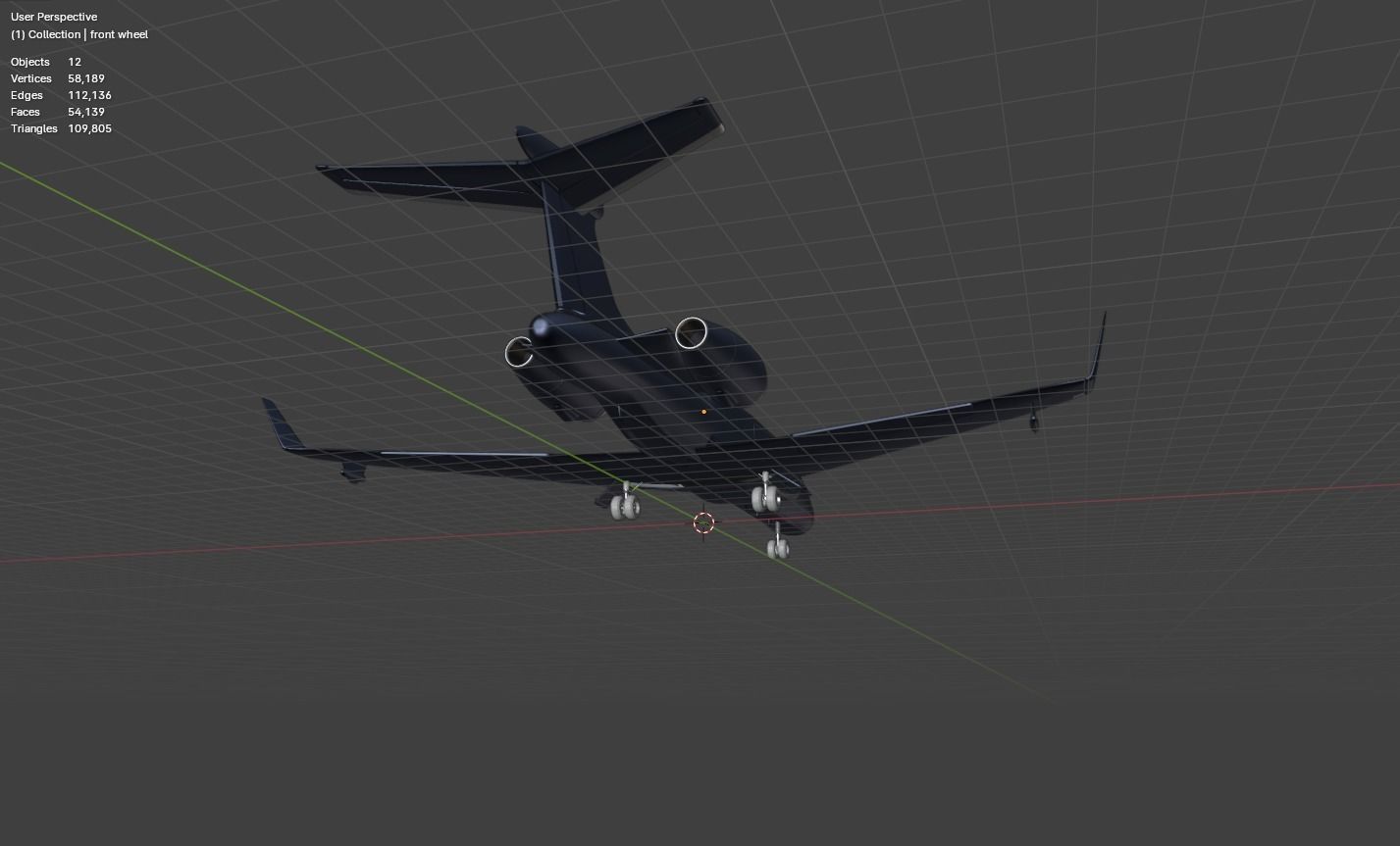 Gulfstream G550 CAEW a Special Missions Aircraft - SKY GUARDIAN Low-poly 3D model_8