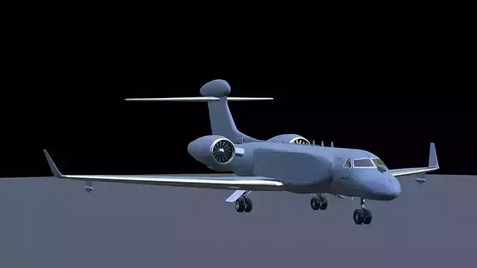 Gulfstream G550 CAEW a Special Missions Aircraft - SKY GUARDIAN Low-poly 3D model