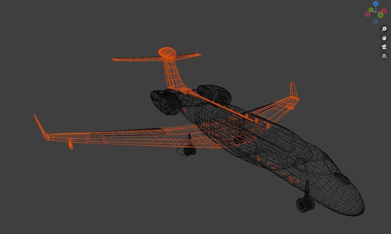 Gulfstream G550 CAEW a Special Missions Aircraft - SKY GUARDIAN Low-poly 3D model_16