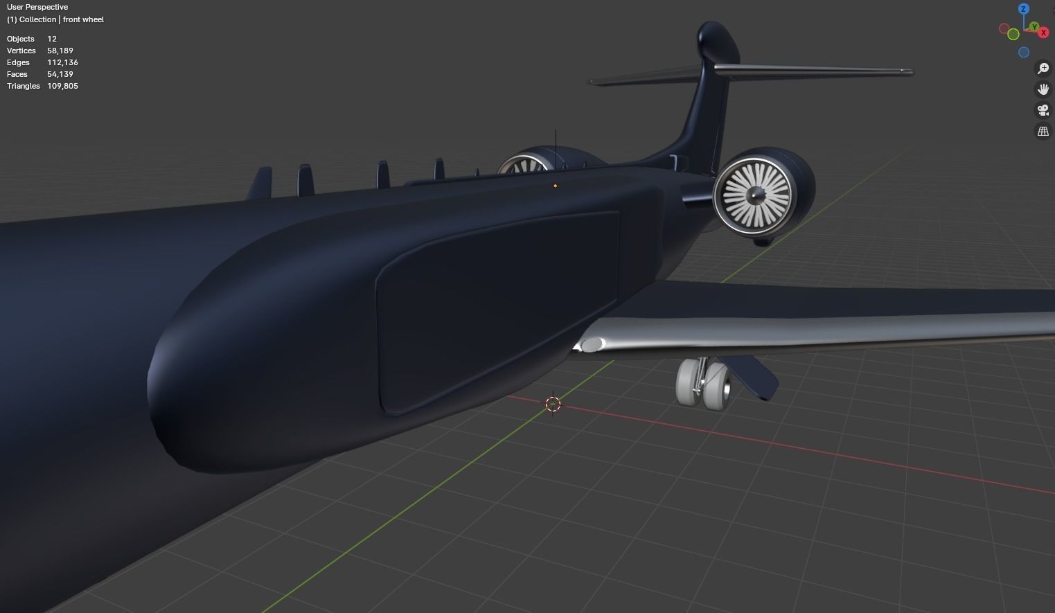 Gulfstream G550 CAEW a Special Missions Aircraft - SKY GUARDIAN Low-poly 3D model_9