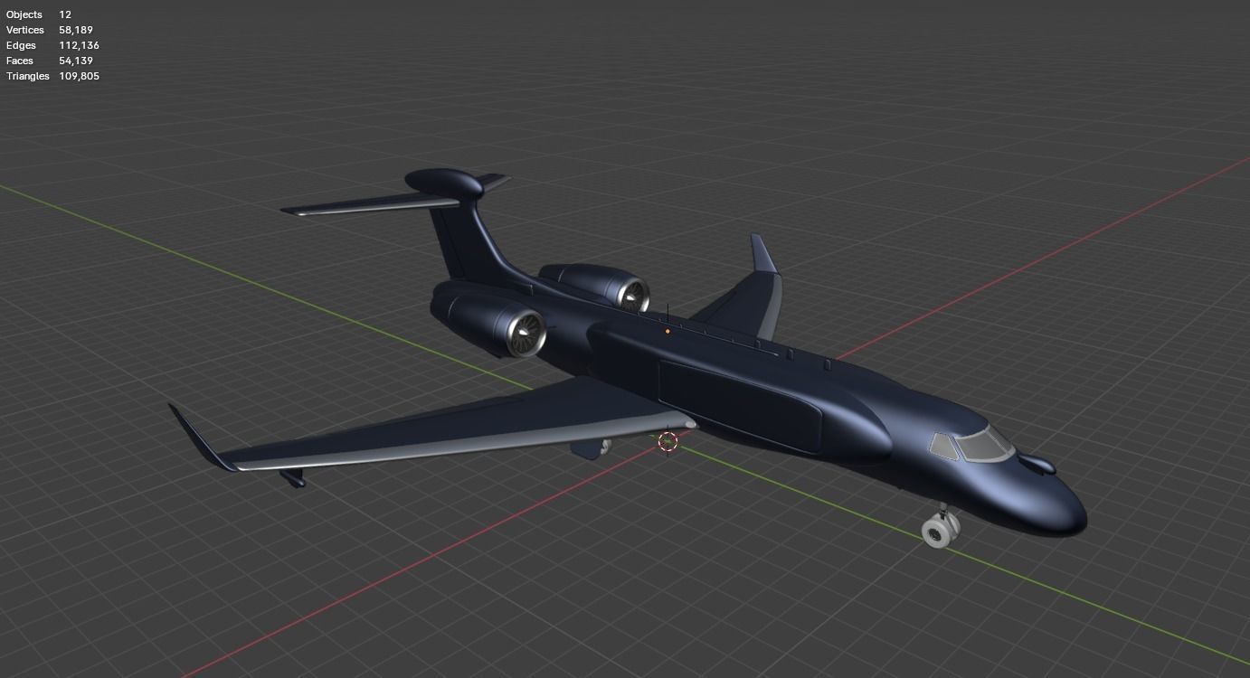Gulfstream G550 CAEW a Special Missions Aircraft - SKY GUARDIAN Low-poly 3D model_6