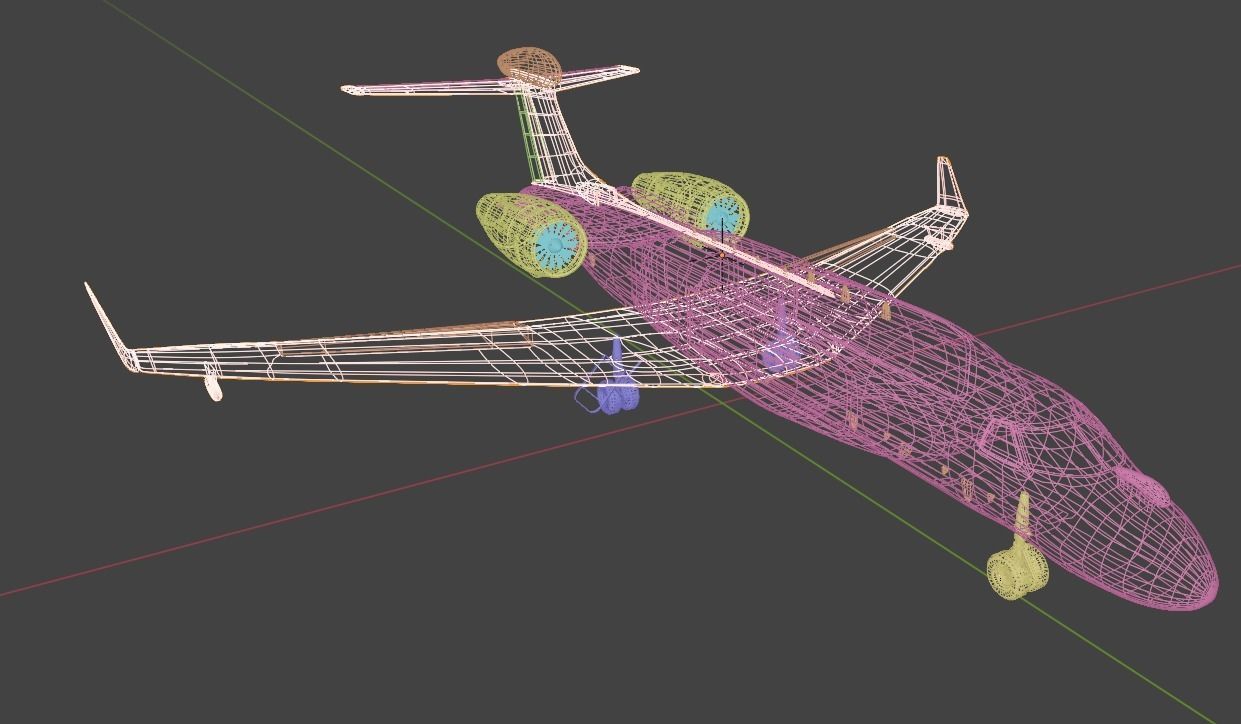 Gulfstream G550 CAEW a Special Missions Aircraft - SKY GUARDIAN Low-poly 3D model_19