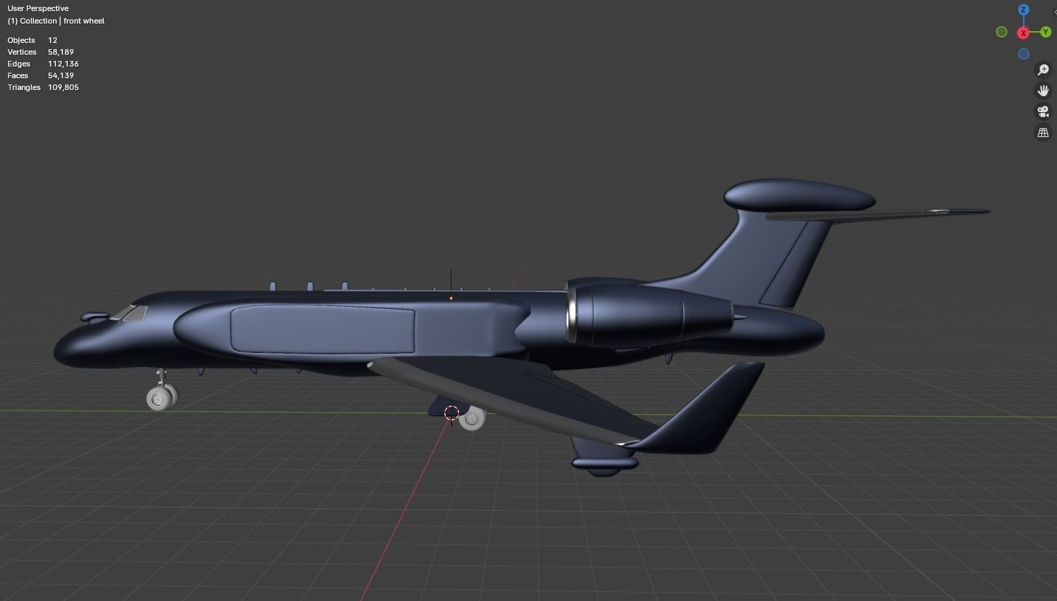 Gulfstream G550 CAEW a Special Missions Aircraft - SKY GUARDIAN Low-poly 3D model_10