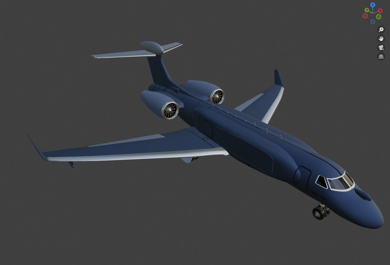 Gulfstream G550 CAEW a Special Missions Aircraft - SKY GUARDIAN Low-poly 3D model_12
