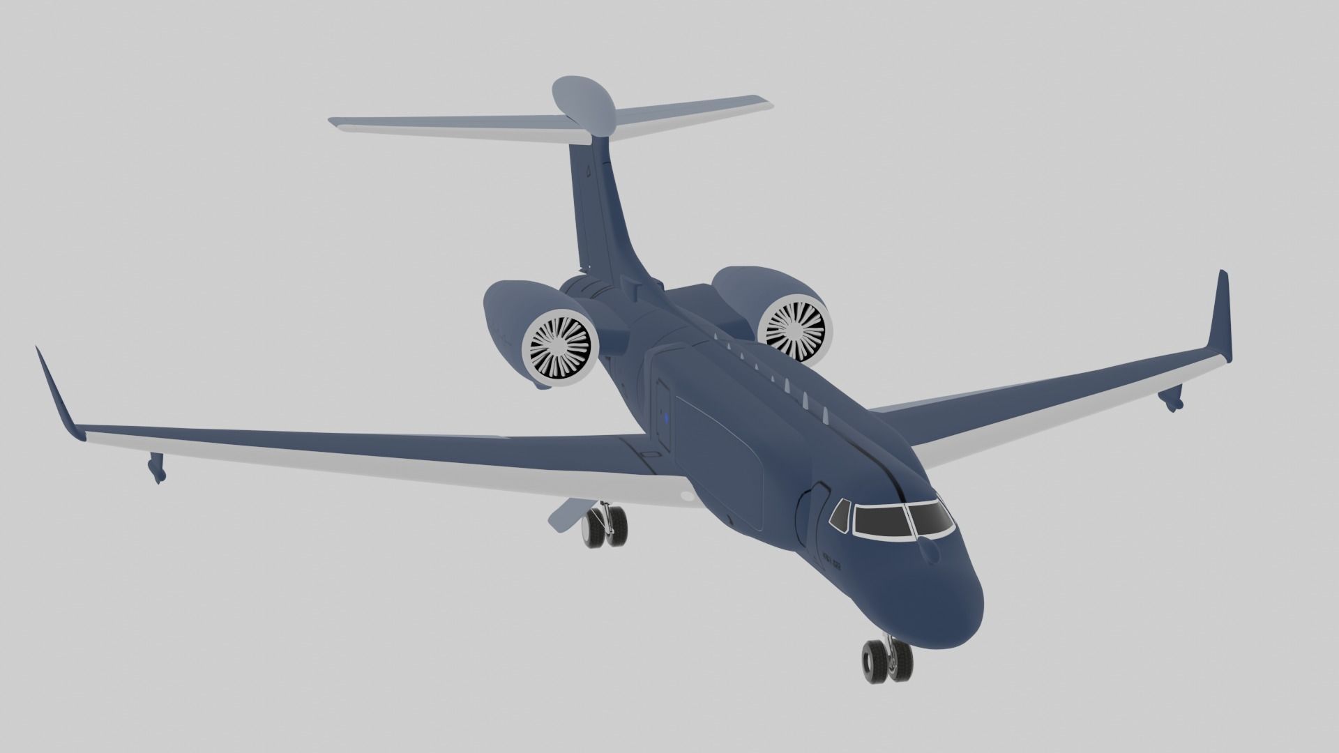 Gulfstream G550 CAEW a Special Missions Aircraft - SKY GUARDIAN Low-poly 3D model_1