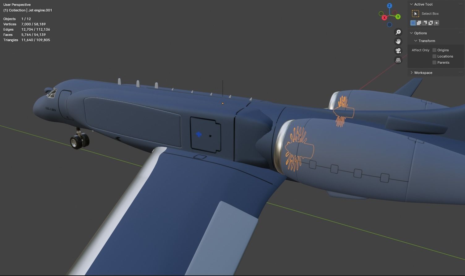 Gulfstream G550 CAEW a Special Missions Aircraft - SKY GUARDIAN Low-poly 3D model_41