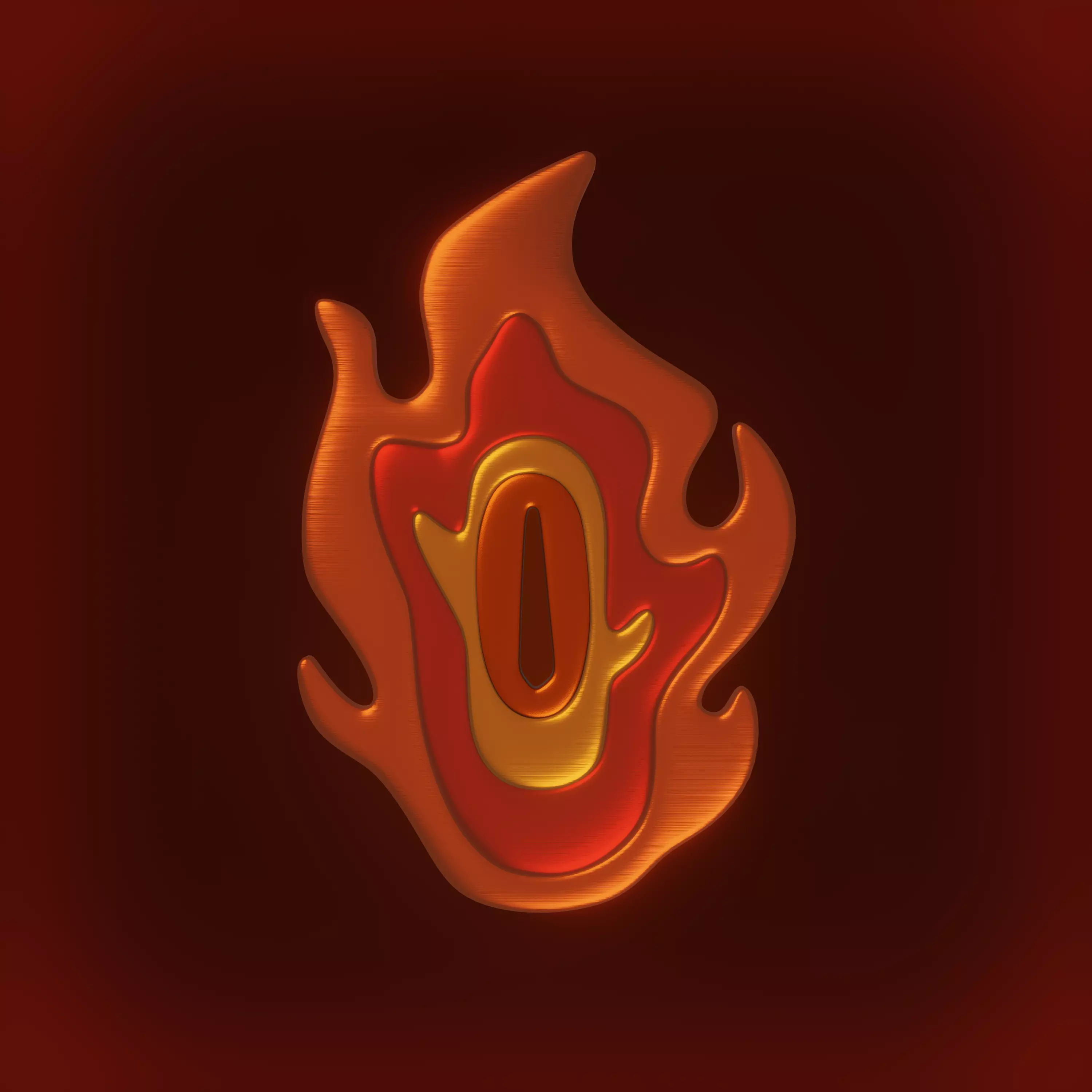 Rengoku Kyojuro Katana Tsuba Low-poly 3D model_0