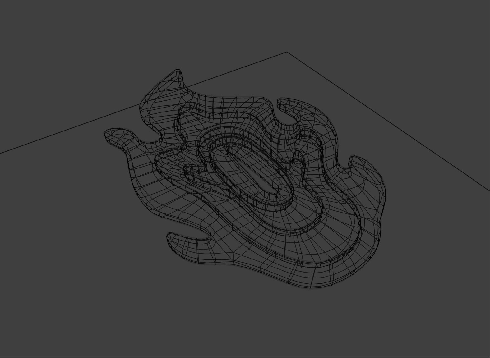 Rengoku Kyojuro Katana Tsuba Low-poly 3D model_3