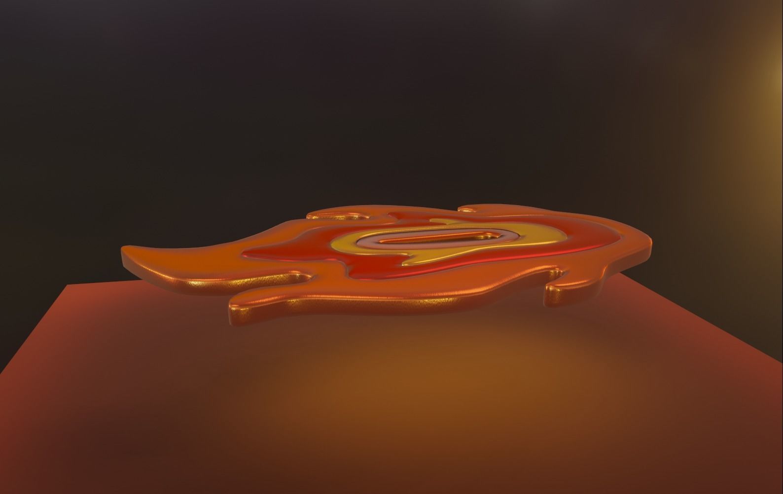 Rengoku Kyojuro Katana Tsuba Low-poly 3D model_4