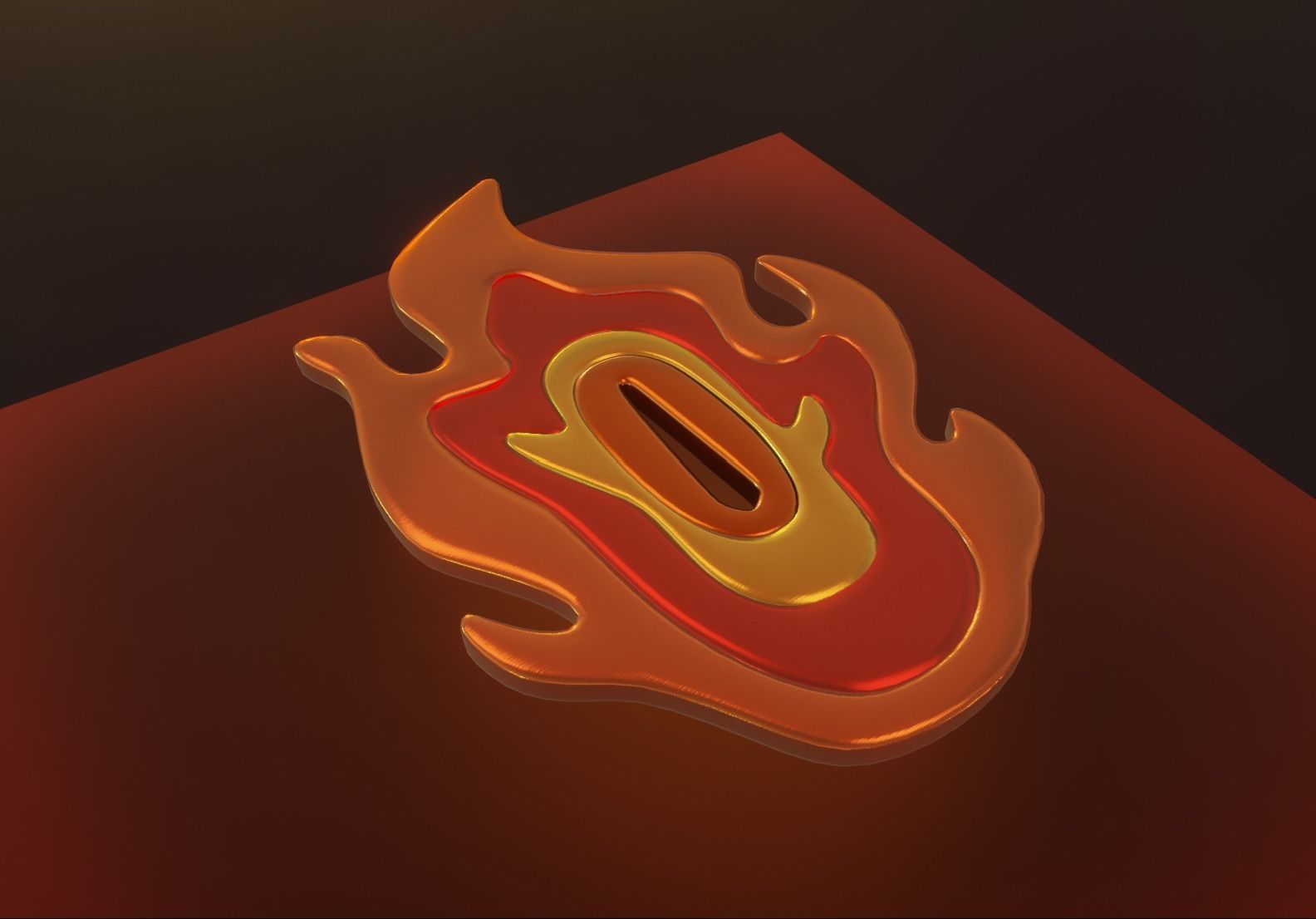 Rengoku Kyojuro Katana Tsuba Low-poly 3D model_2