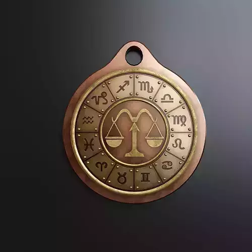 Zodiac sign Libra 2 Low-poly 3D model