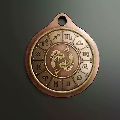 Zodiac sign Pisces  2 Low-poly 3D model