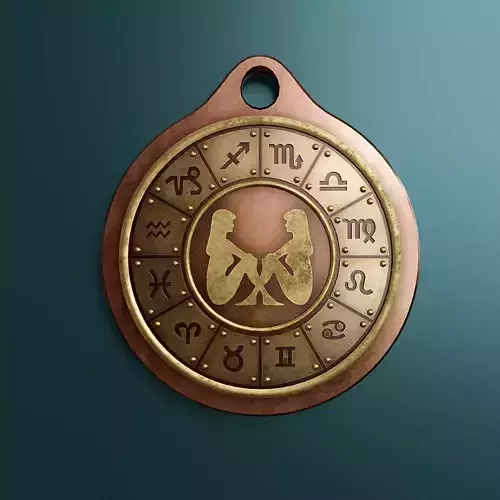 Zodiac sign Gemini  2 Low-poly 3D model