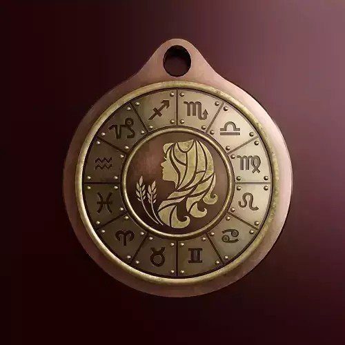 Zodiac sign  Virgo  2 Low-poly 3D model