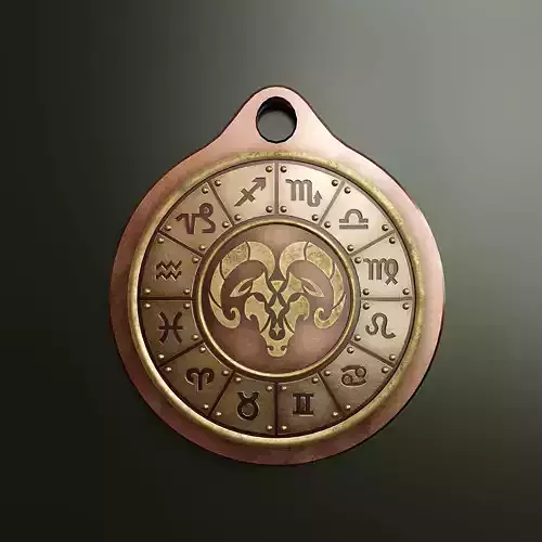 Zodiac sign  Aries  2 Low-poly 3D model