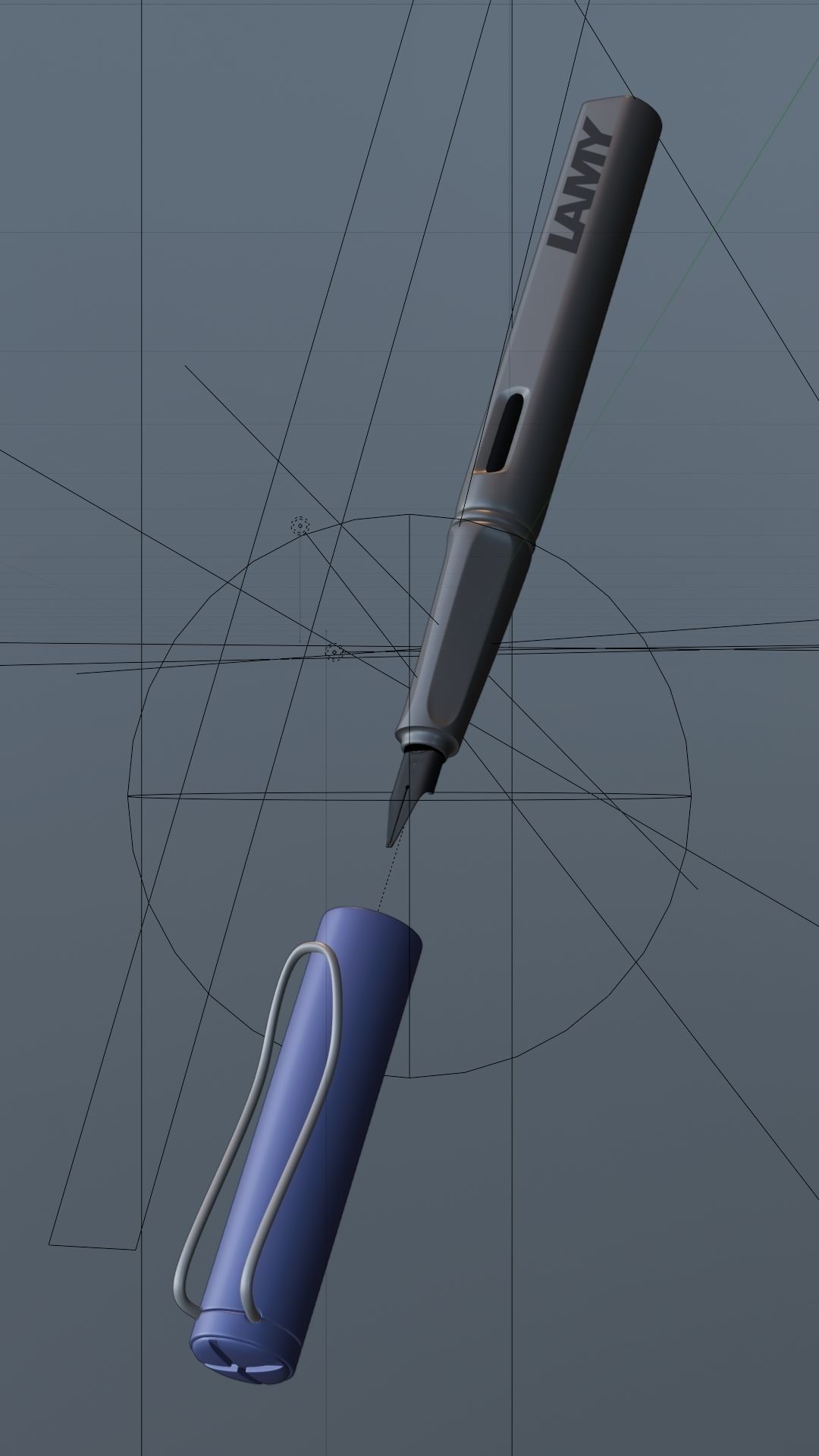 Lamy Safari Fountain Pen Low-poly 3D model_7