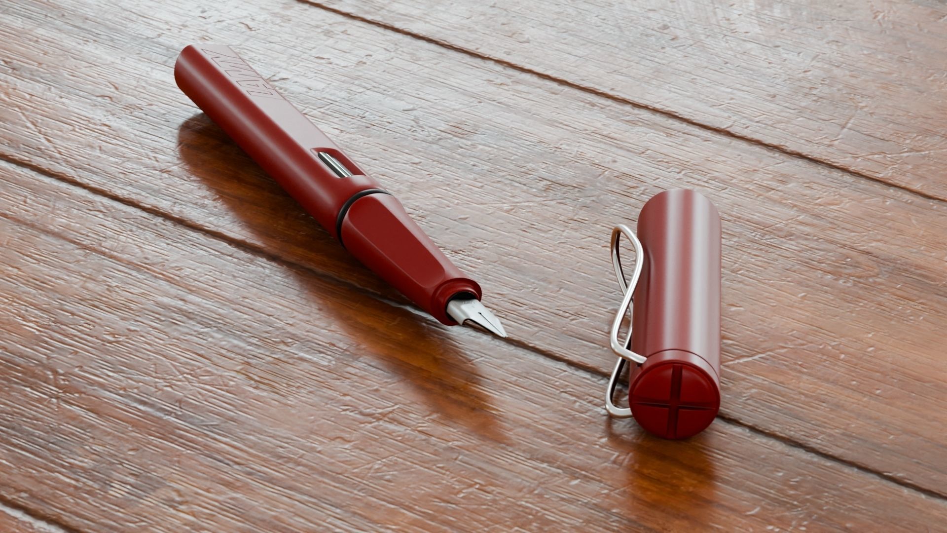 Lamy Safari Fountain Pen Low-poly 3D model_5