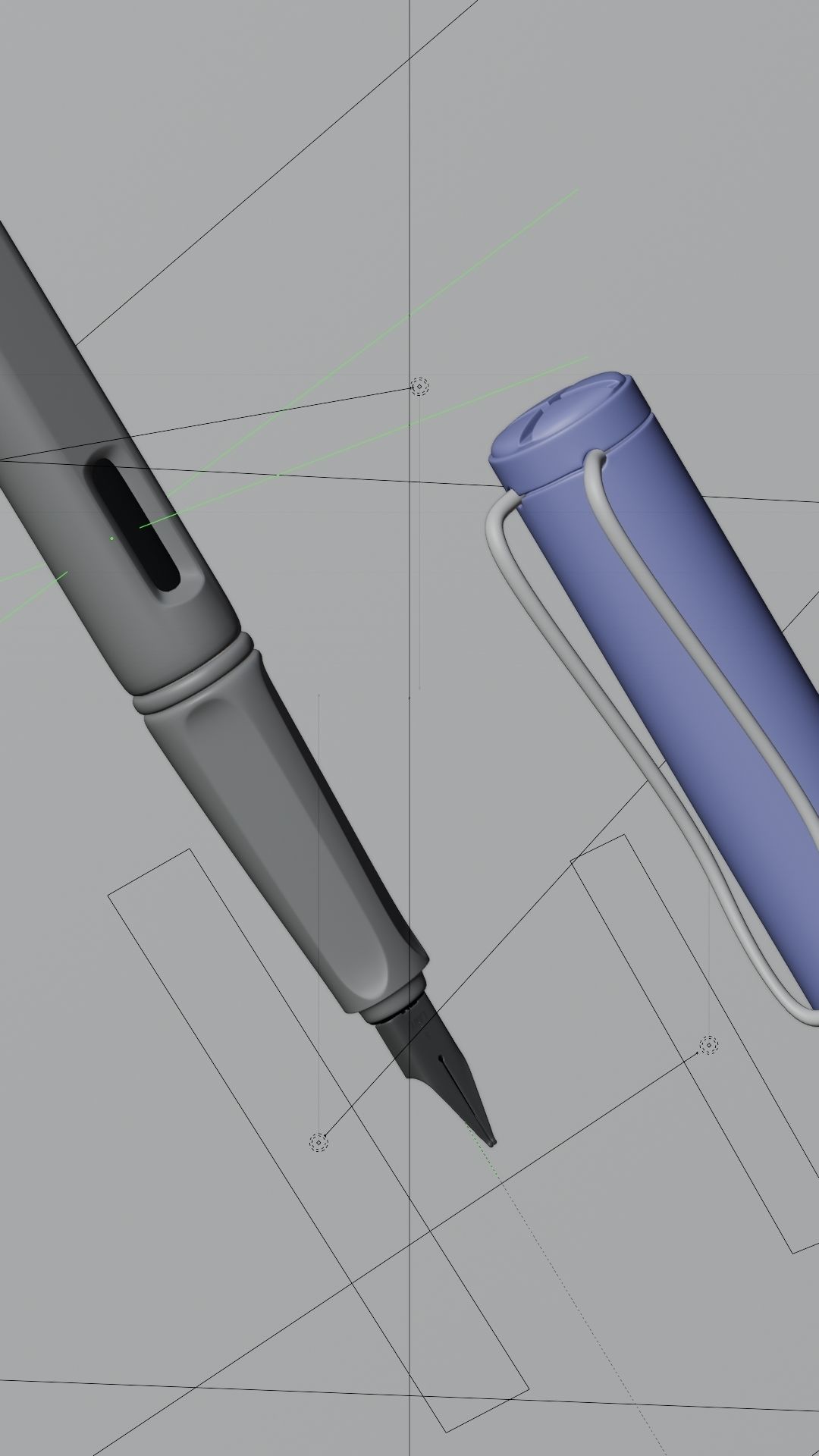 Lamy Safari Fountain Pen Low-poly 3D model_9
