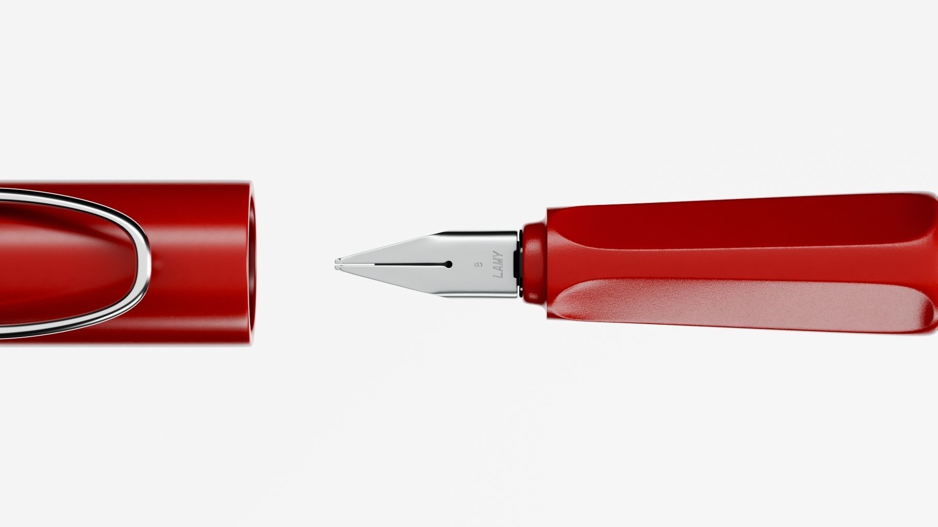 Lamy Safari Fountain Pen Low-poly 3D model_2
