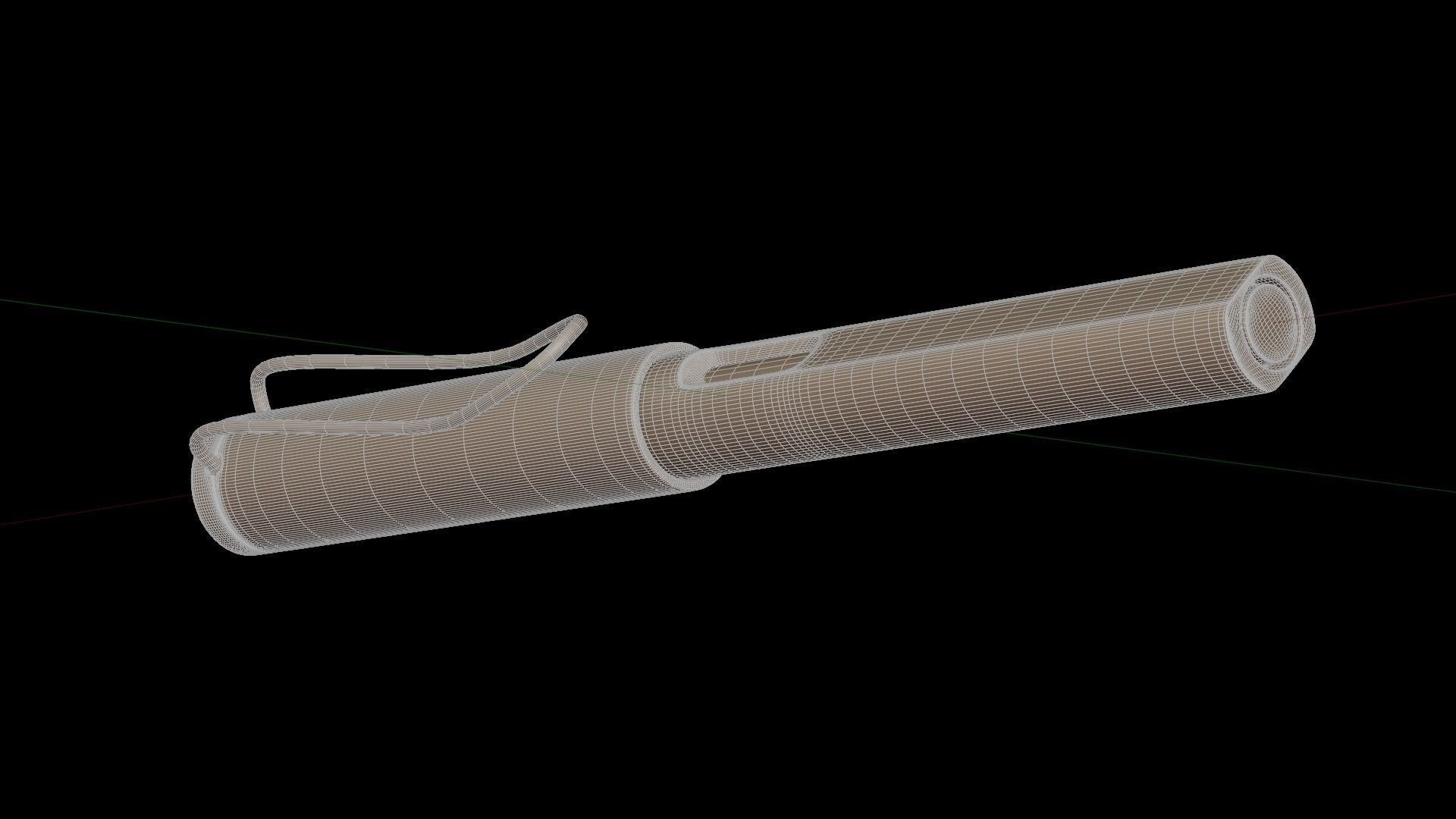 Lamy Safari Fountain Pen Low-poly 3D model_1