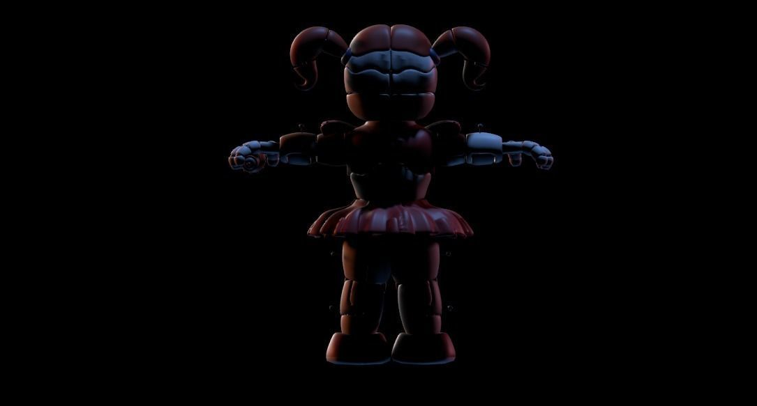 Circus Baby - Sister Location Low-poly 3D model_2