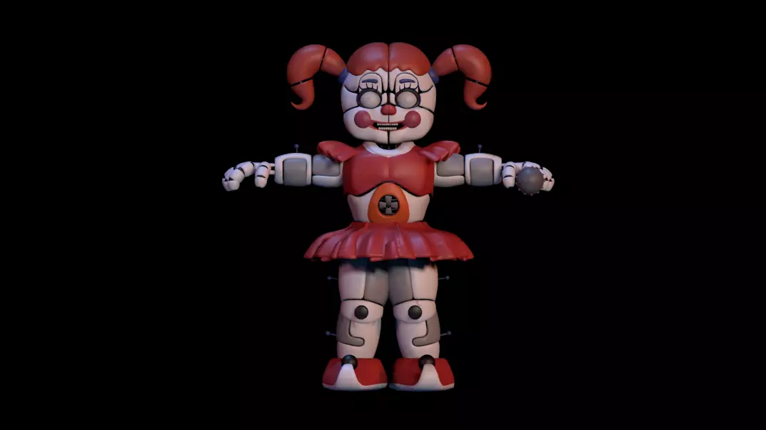 Circus Baby - Sister Location Low-poly 3D model_0