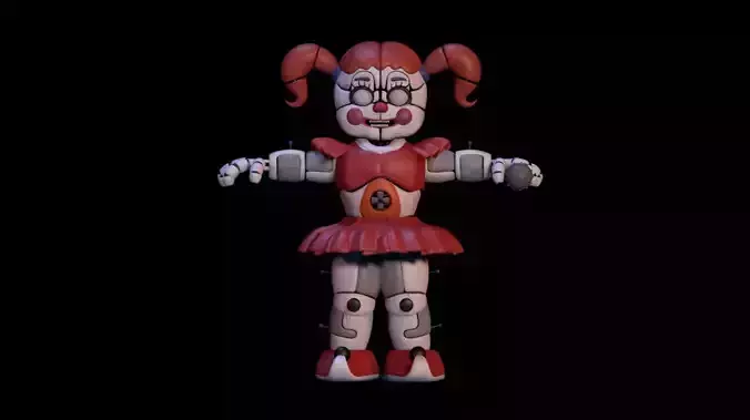 Circus Baby - Sister Location Low-poly 3D model