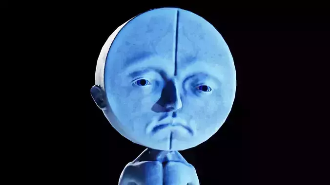 Mr Pillhead Low-poly 3D model