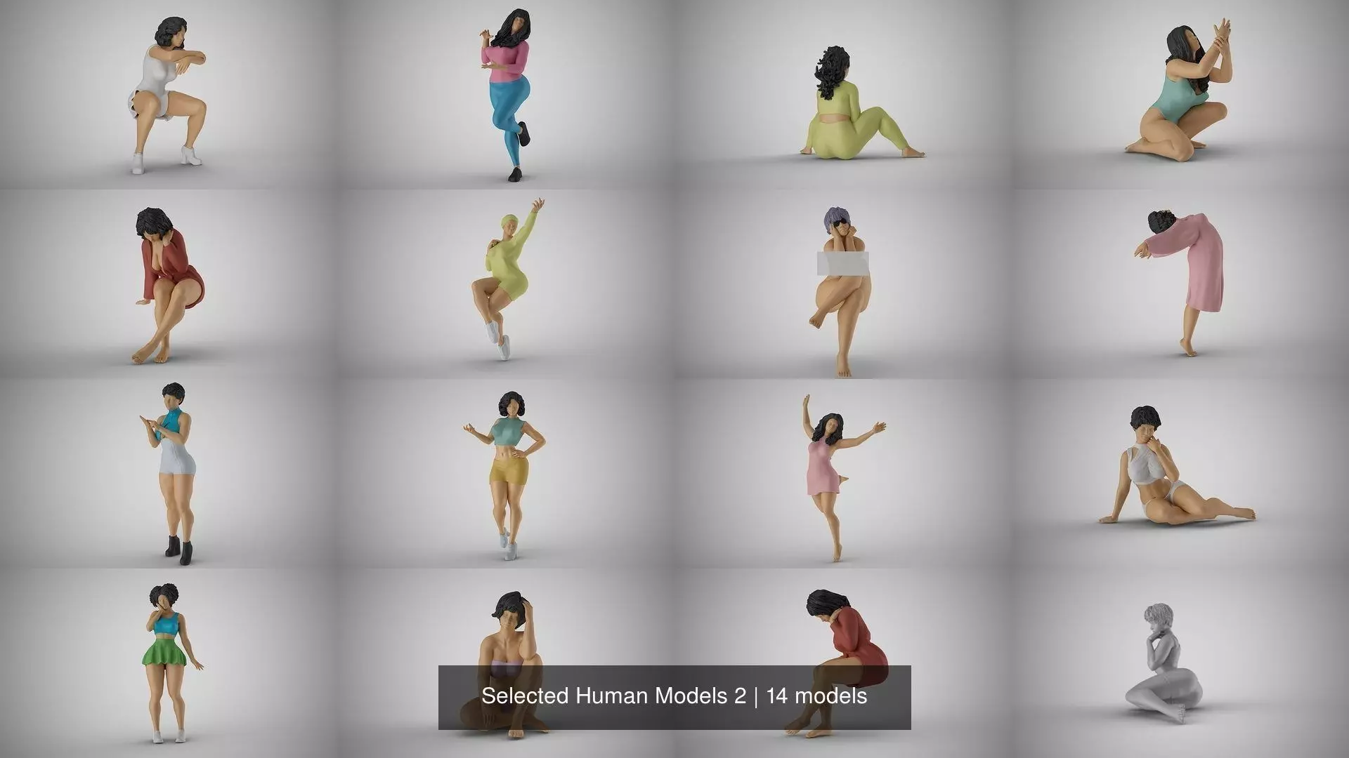 Selected Human Models 2 3D Model Collection_1