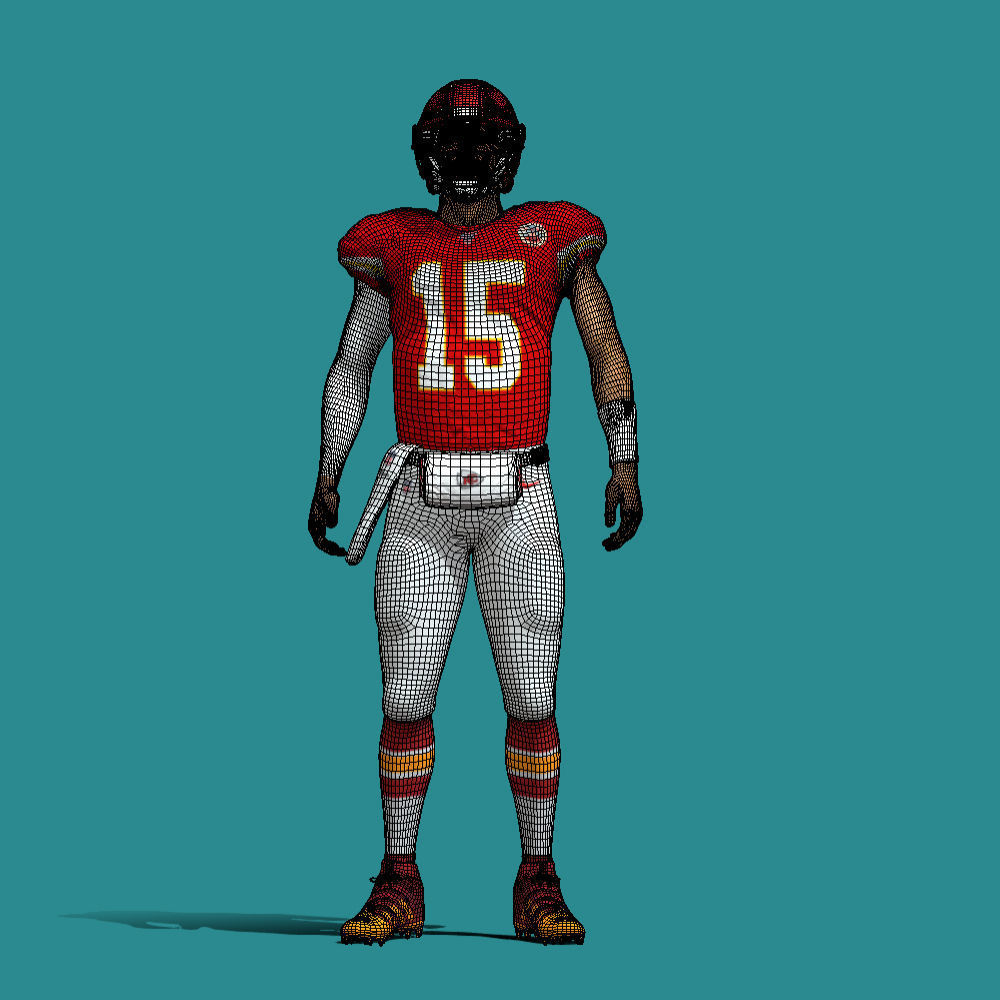 3D rigged Patrick Mahomes NFL 3D model_5