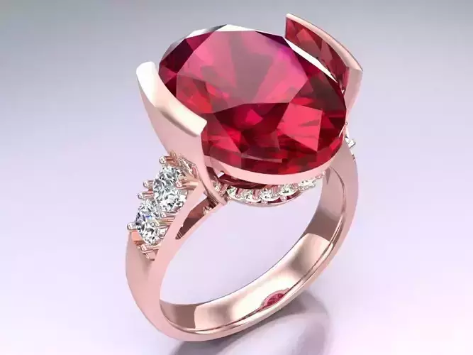 Oval stone ring - Womens  Rings - N115947