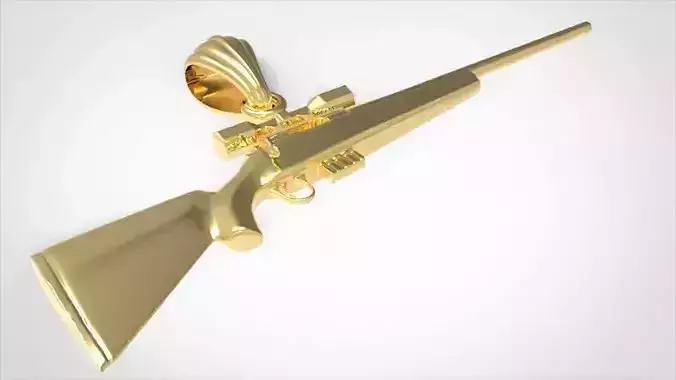  Hunting Rifle Gun Pendant Necklace jewelry