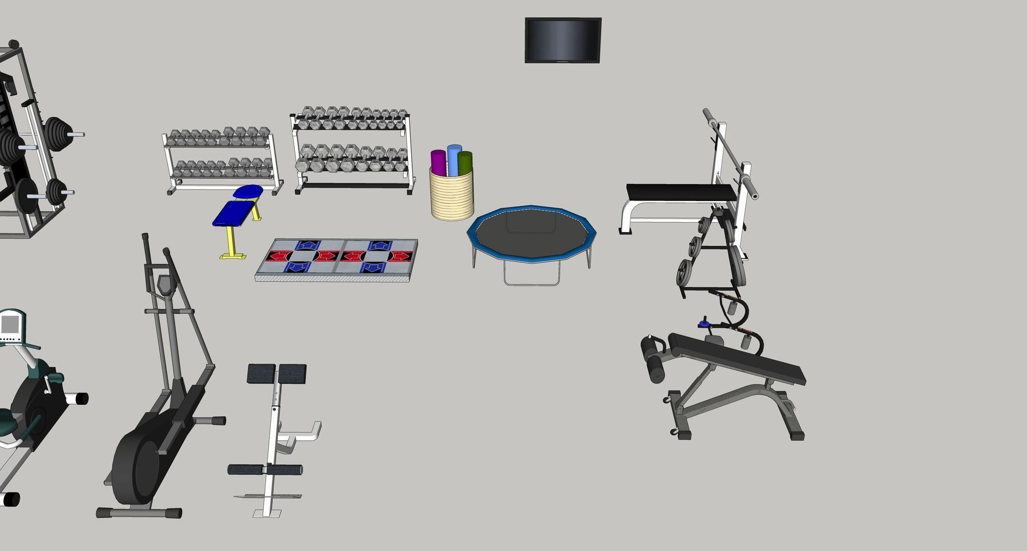 GYM ROOM 3D print model_2