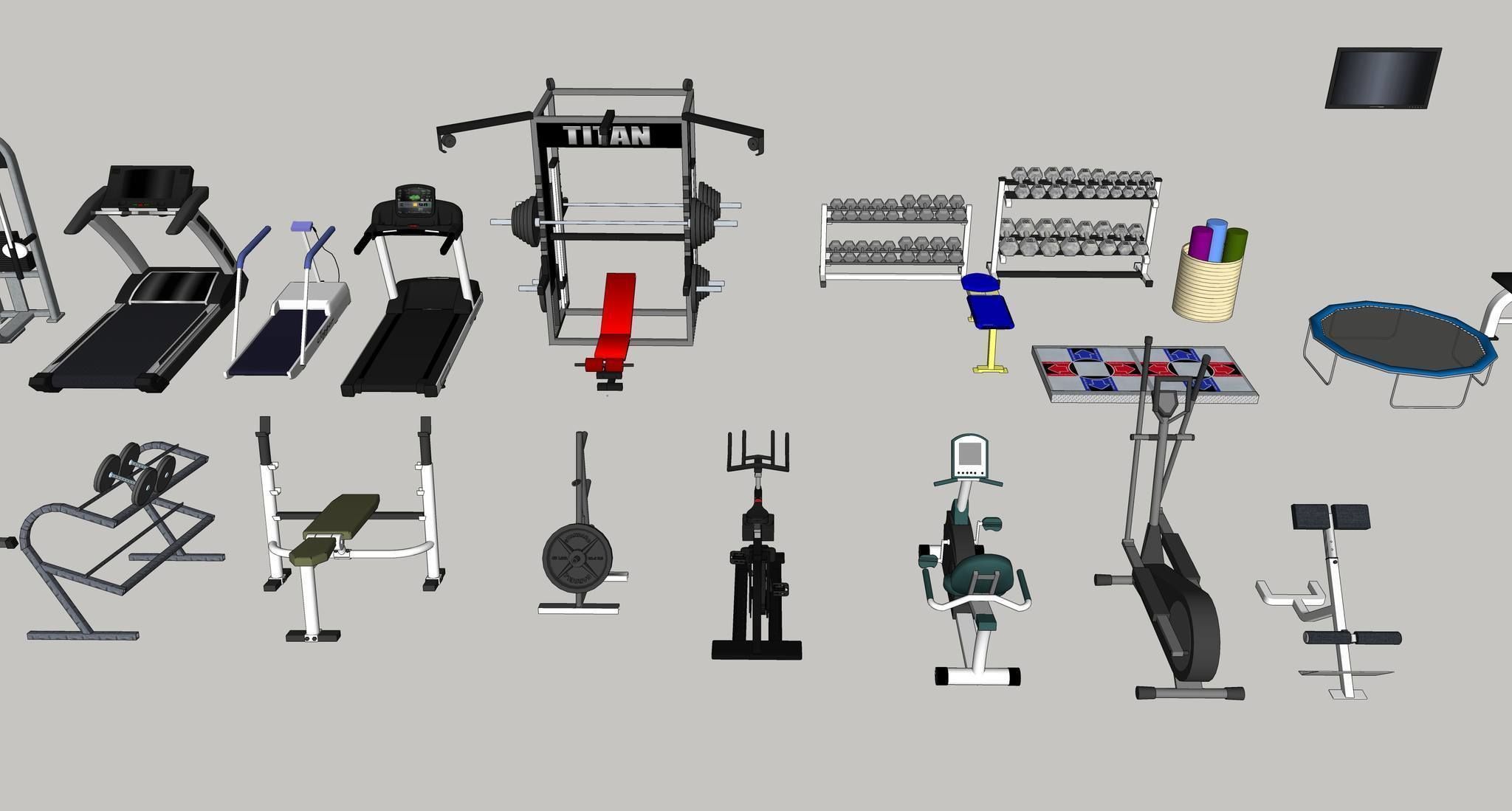 GYM ROOM 3D print model_1