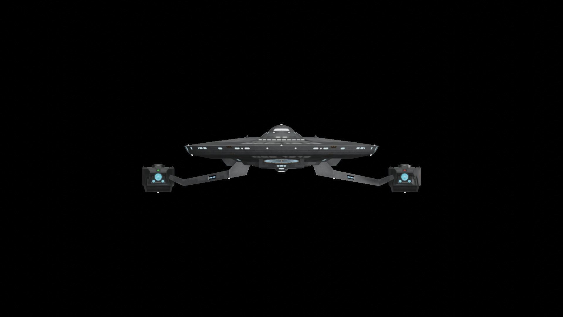 Star Trek Malachowski-Class Starship Low-poly 3D model_6