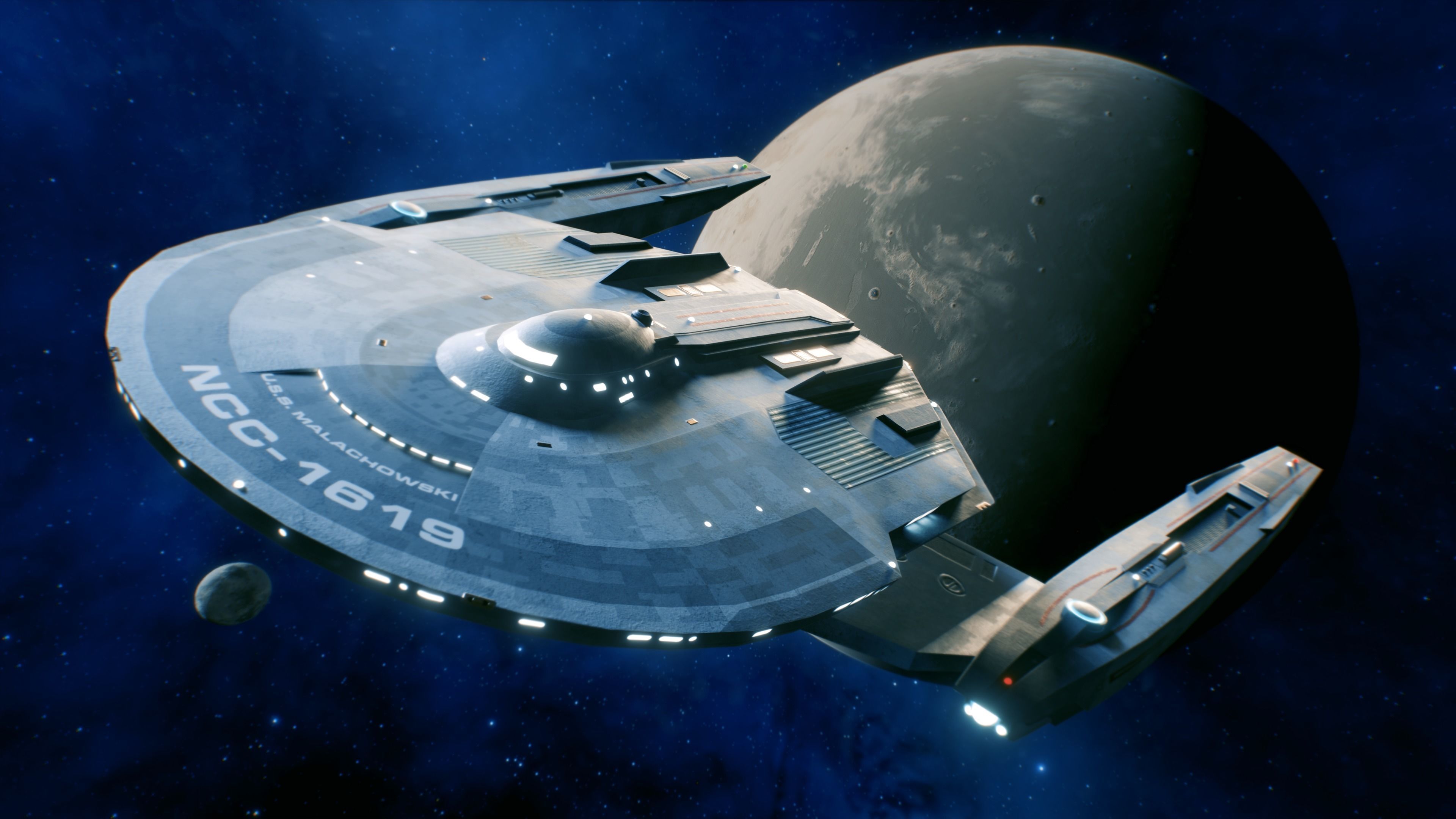 Star Trek Malachowski-Class Starship Low-poly 3D model_3