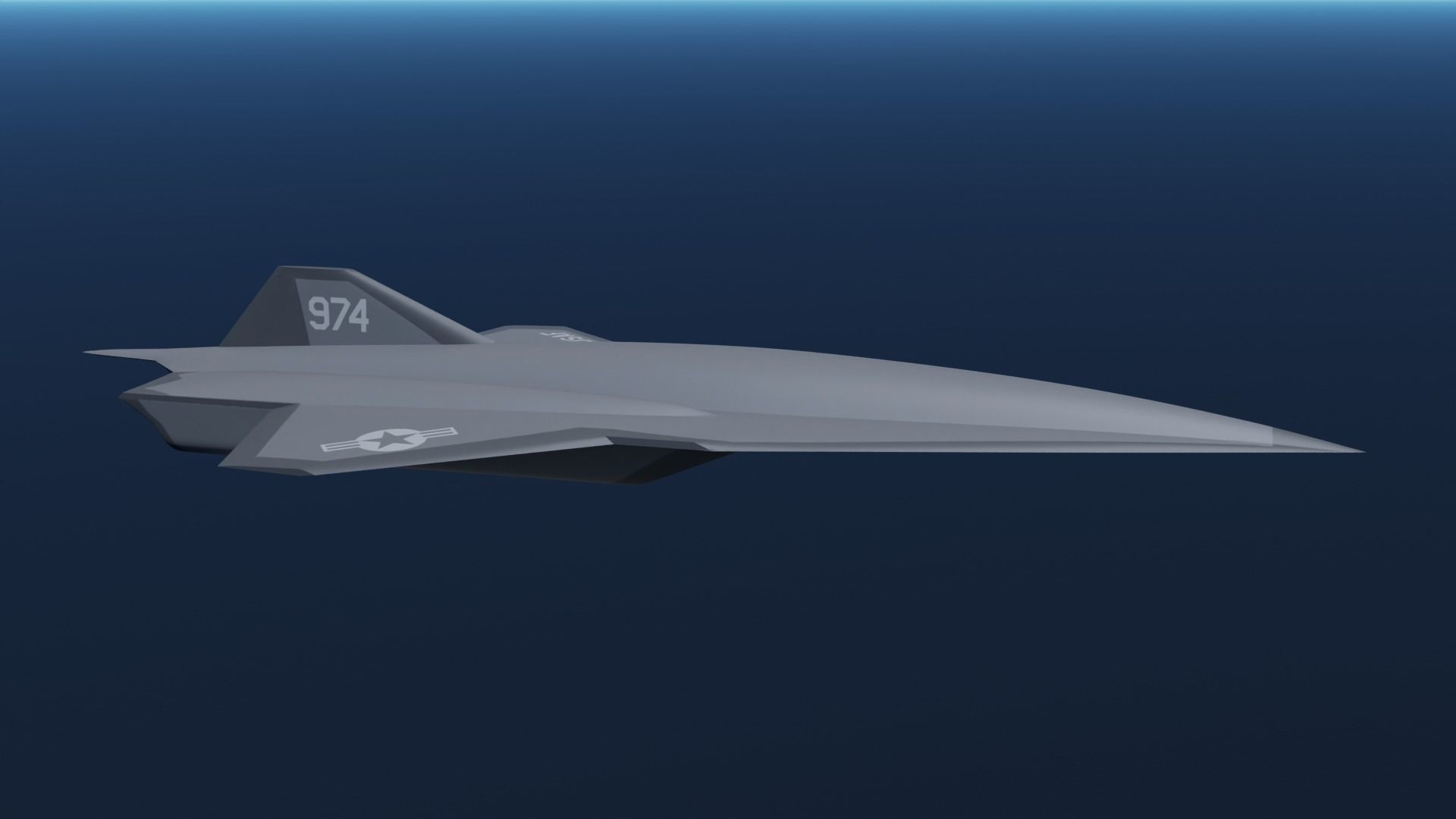 SR72 UAV Concept Low-poly 3D model_2