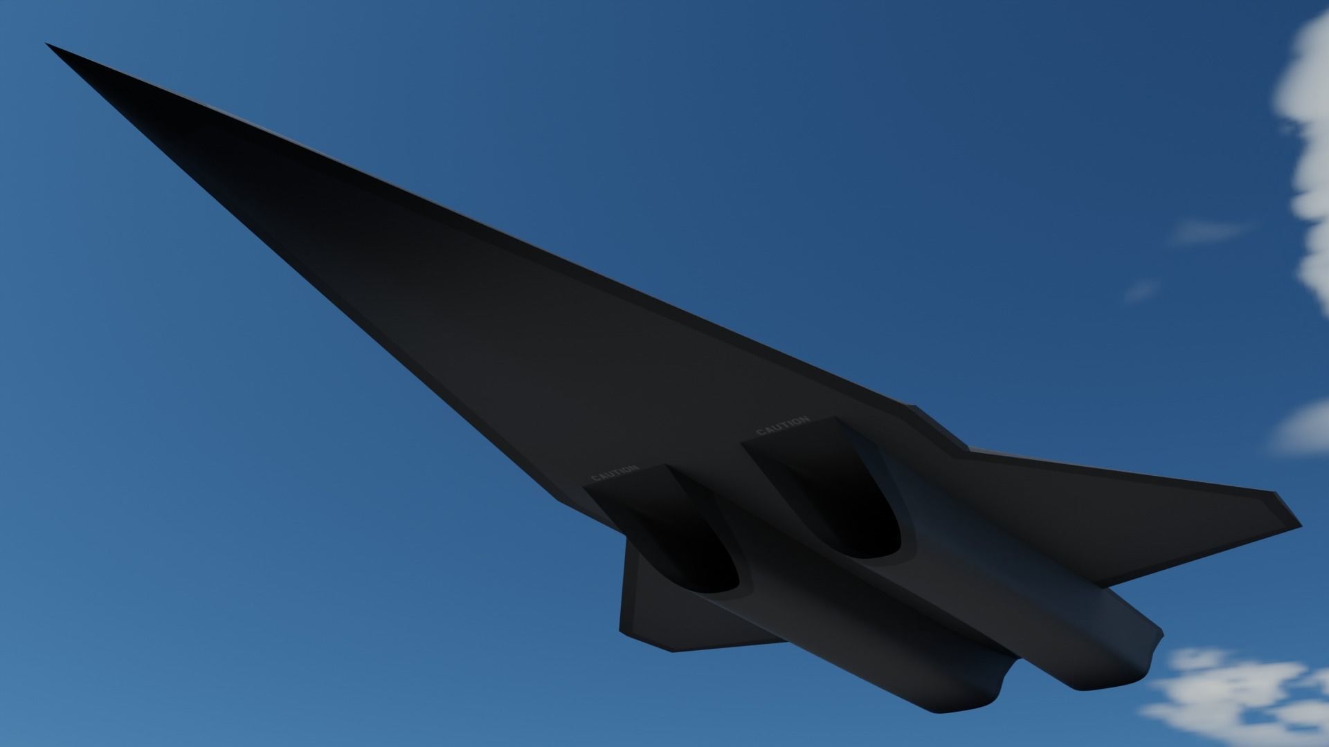 SR72 UAV Concept Low-poly 3D model_6
