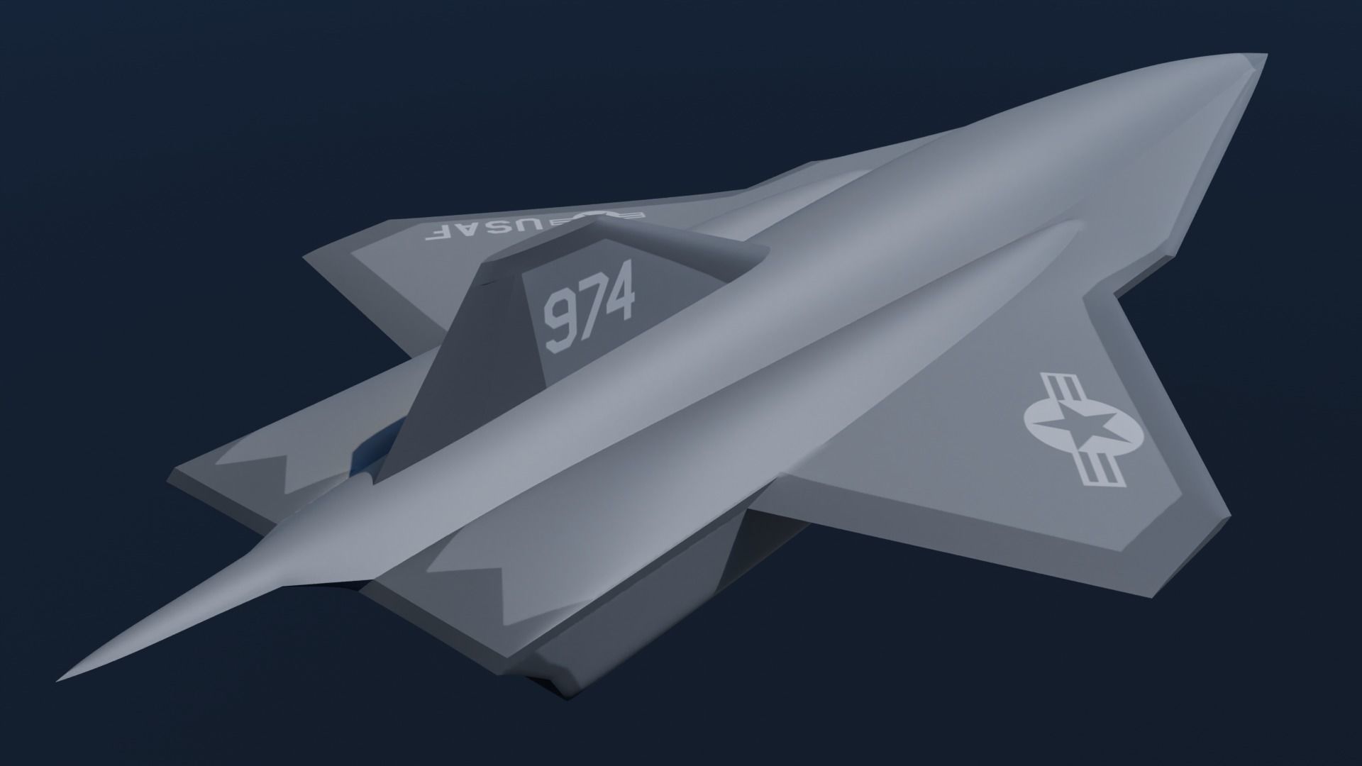 SR72 UAV Concept Low-poly 3D model_1