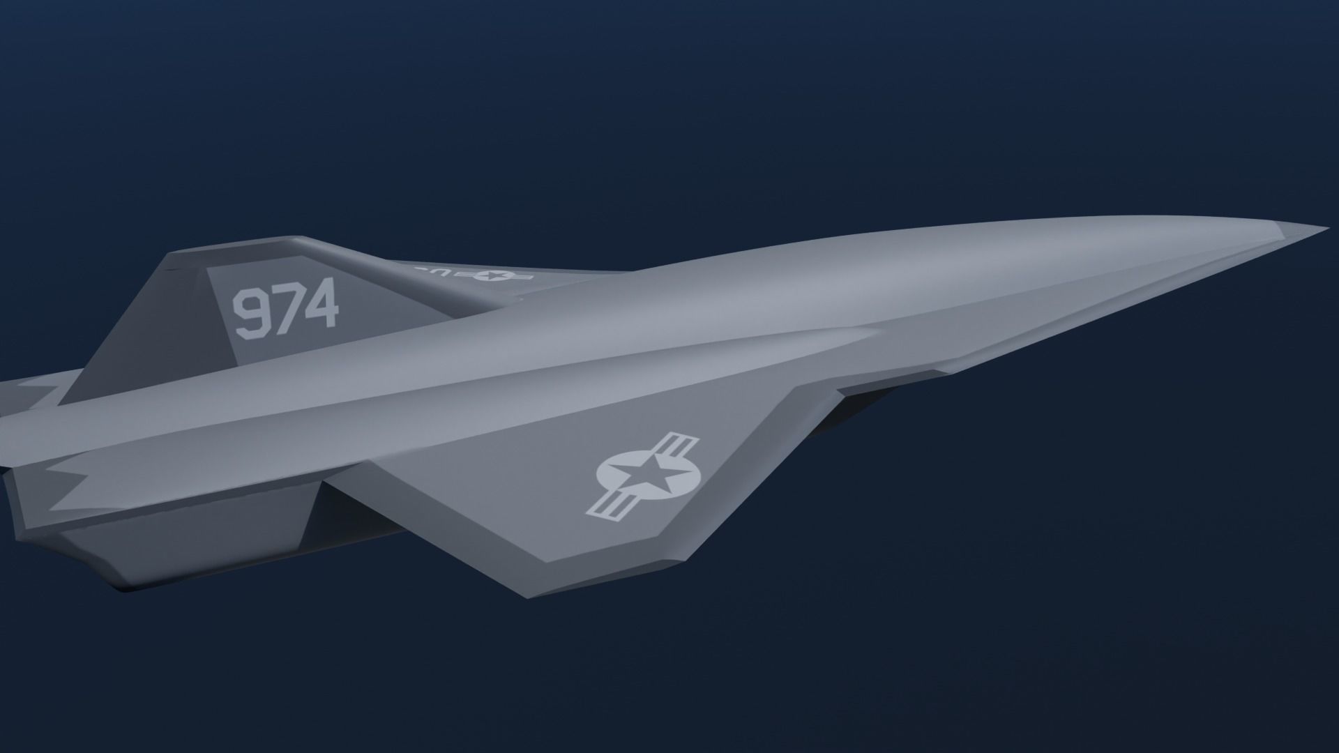 SR72 UAV Concept Low-poly 3D model_3