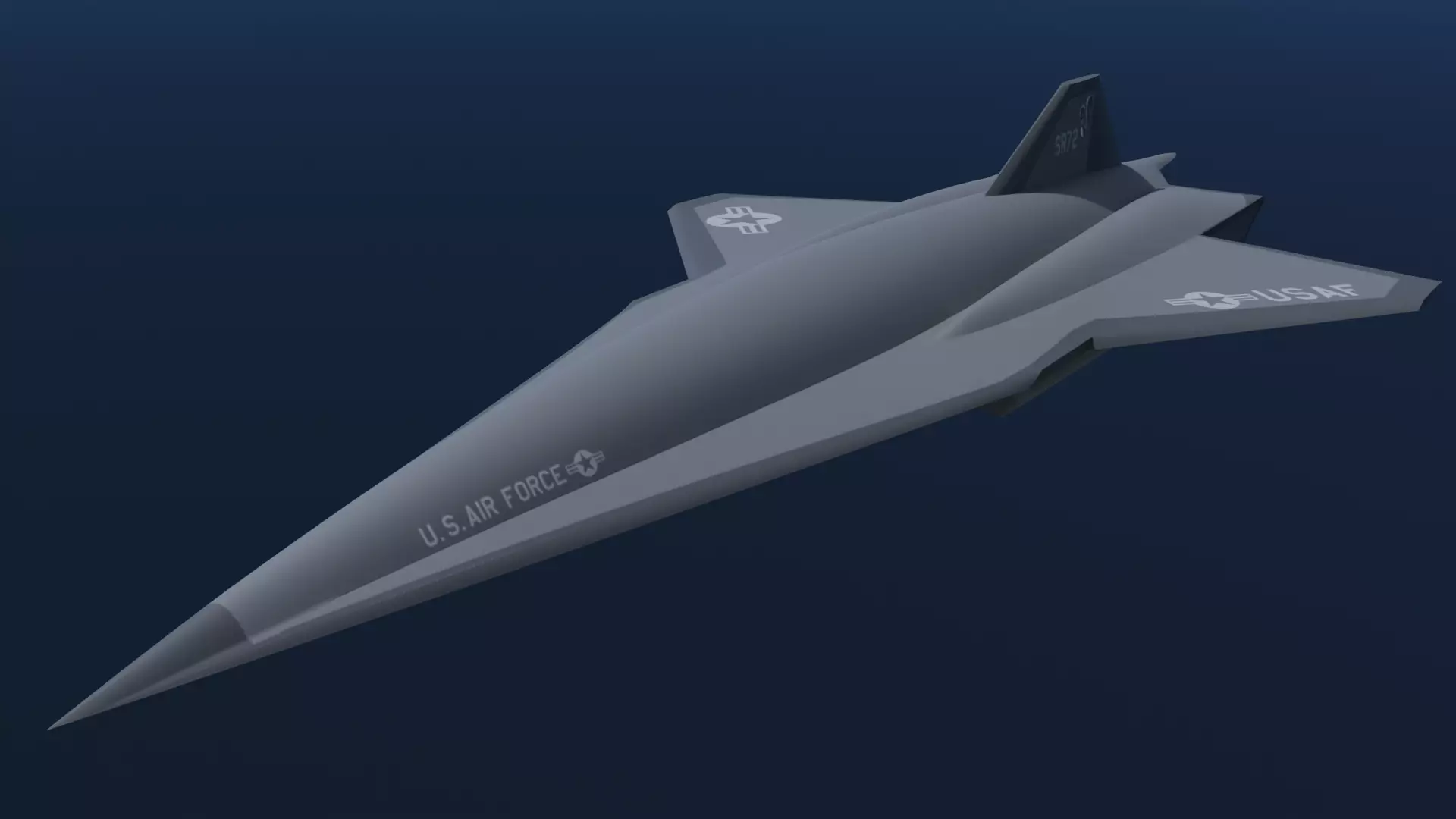 SR72 UAV Concept Low-poly 3D model_0
