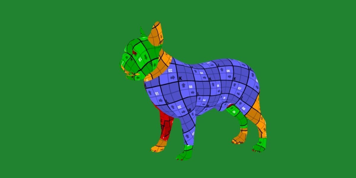 French Bulldog Breed Low-poly 3D model_10