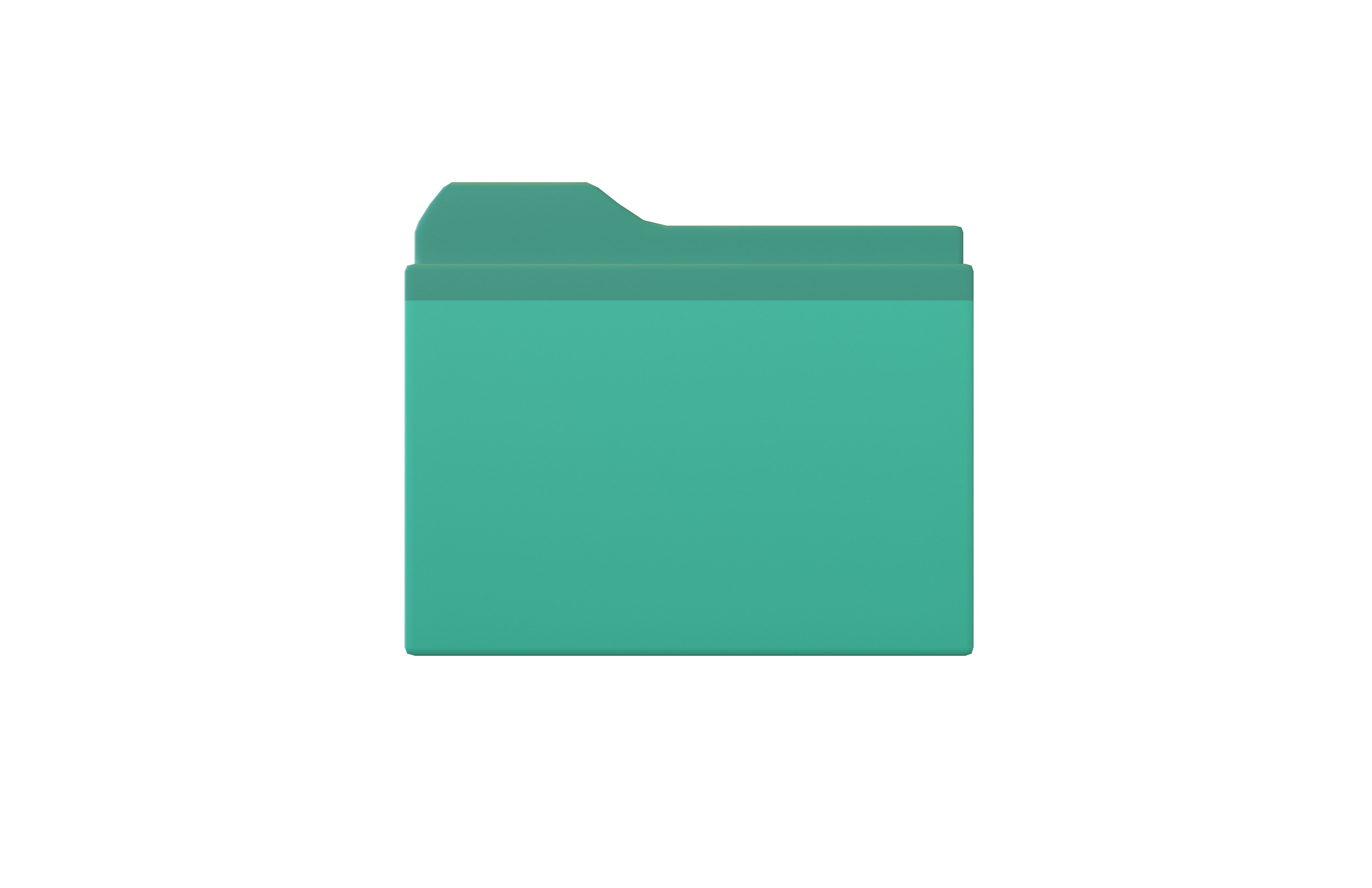 Folder Icon v1 003 Low-poly 3D model_1
