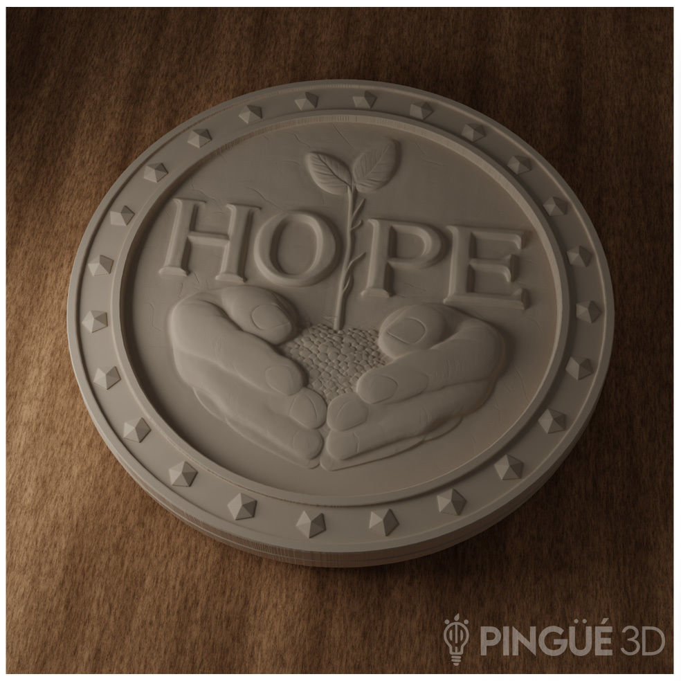 DAGGERHEART 3D TOKENS BAS RELIEF - FEAR AND HOPE 3D print model_2