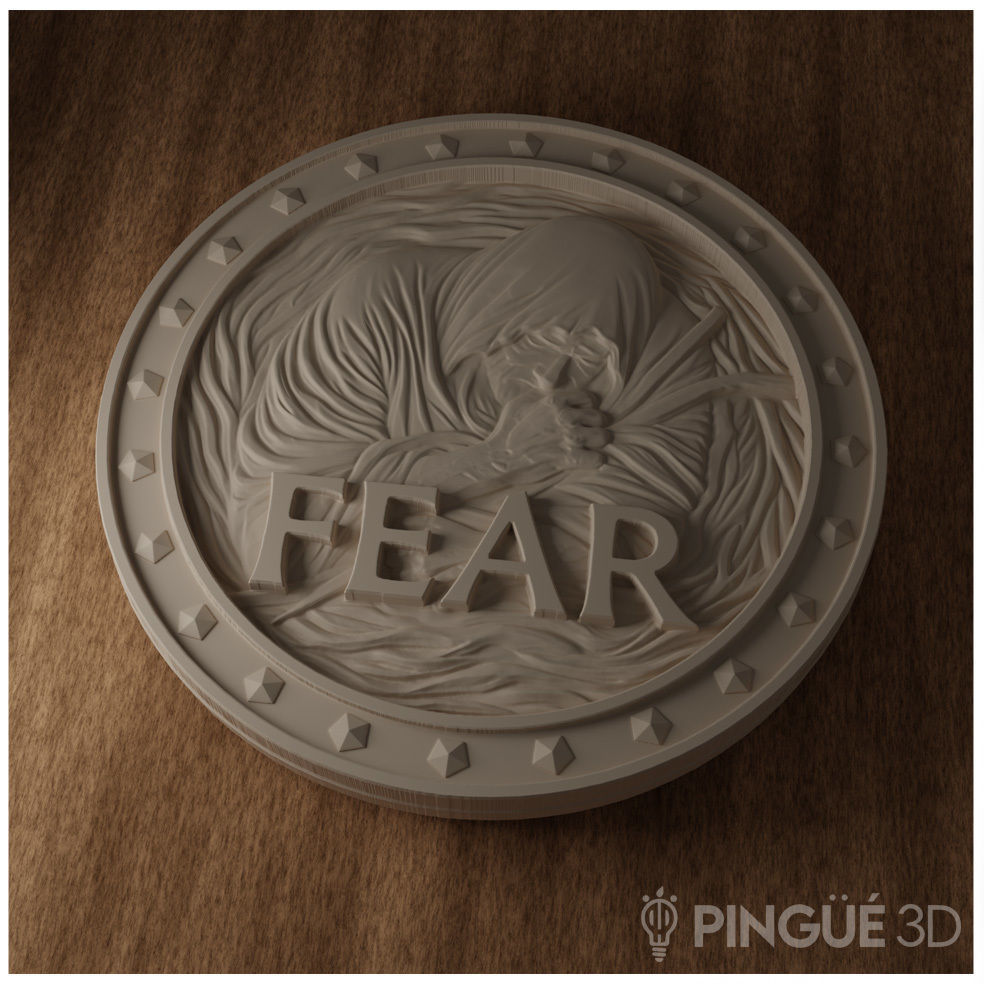 DAGGERHEART 3D TOKENS BAS RELIEF - FEAR AND HOPE 3D print model_1