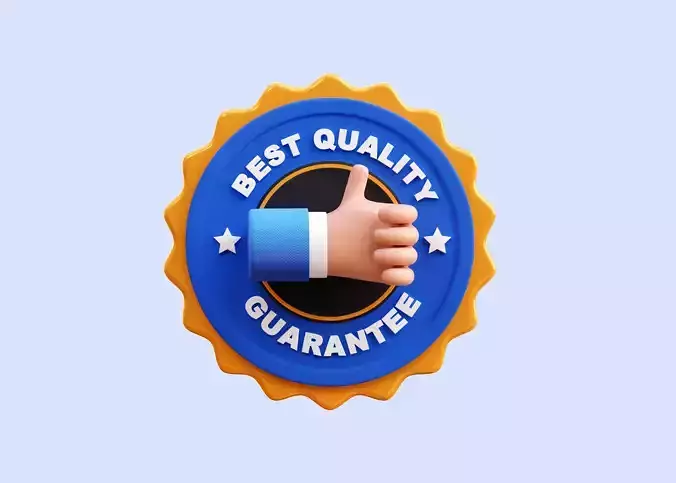Best Quality Badge Illustration Low-poly 3D model